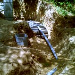 Installation de la fosse septique.