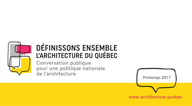 Forum pour une politique québécoise de l'architecture